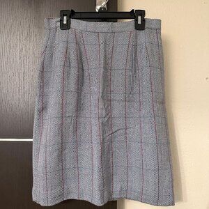 Vintage Plaid Pencil Skirt